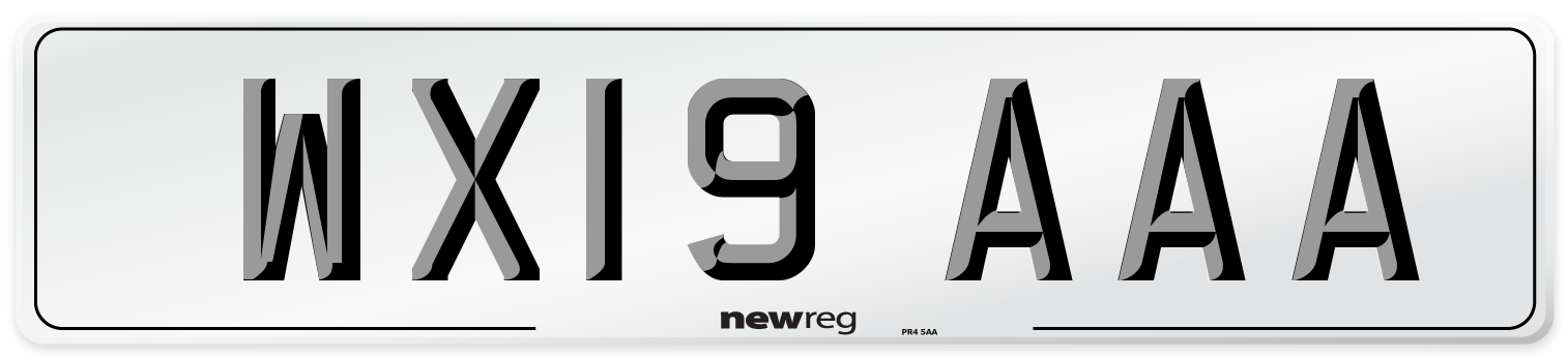 WX19 AAA Number Plate from New Reg